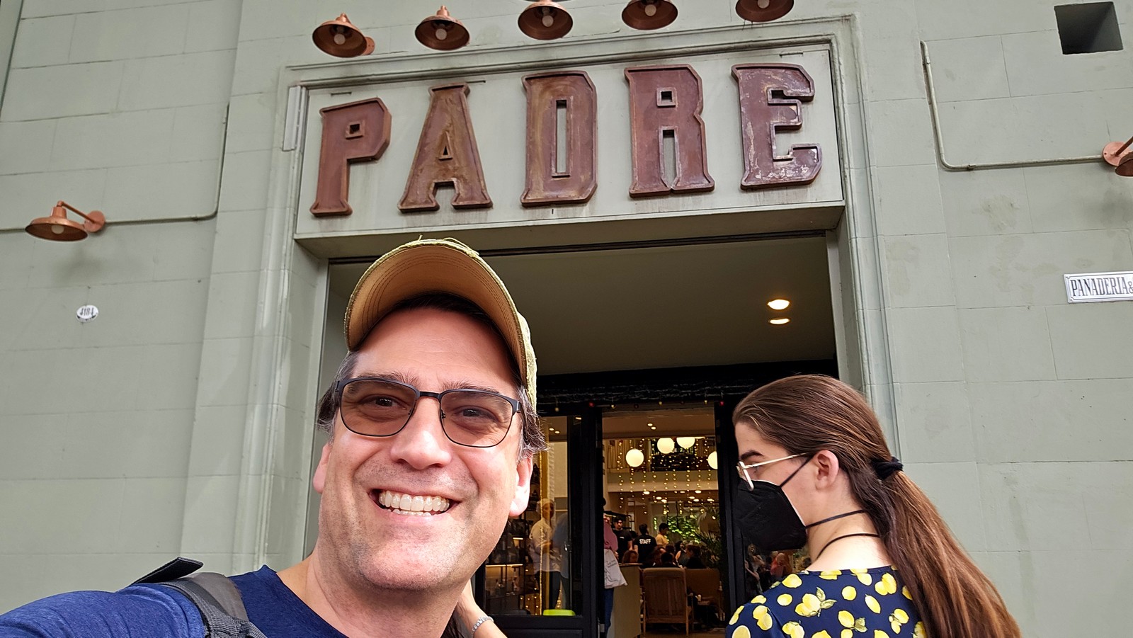 Posing at PADRE café