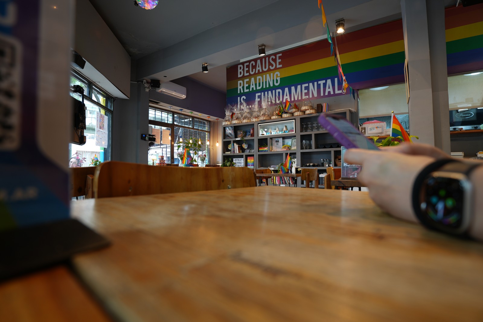 Interior of a cozy Buenos Aires café